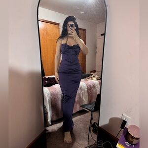 Elegant Purple Corset Dress